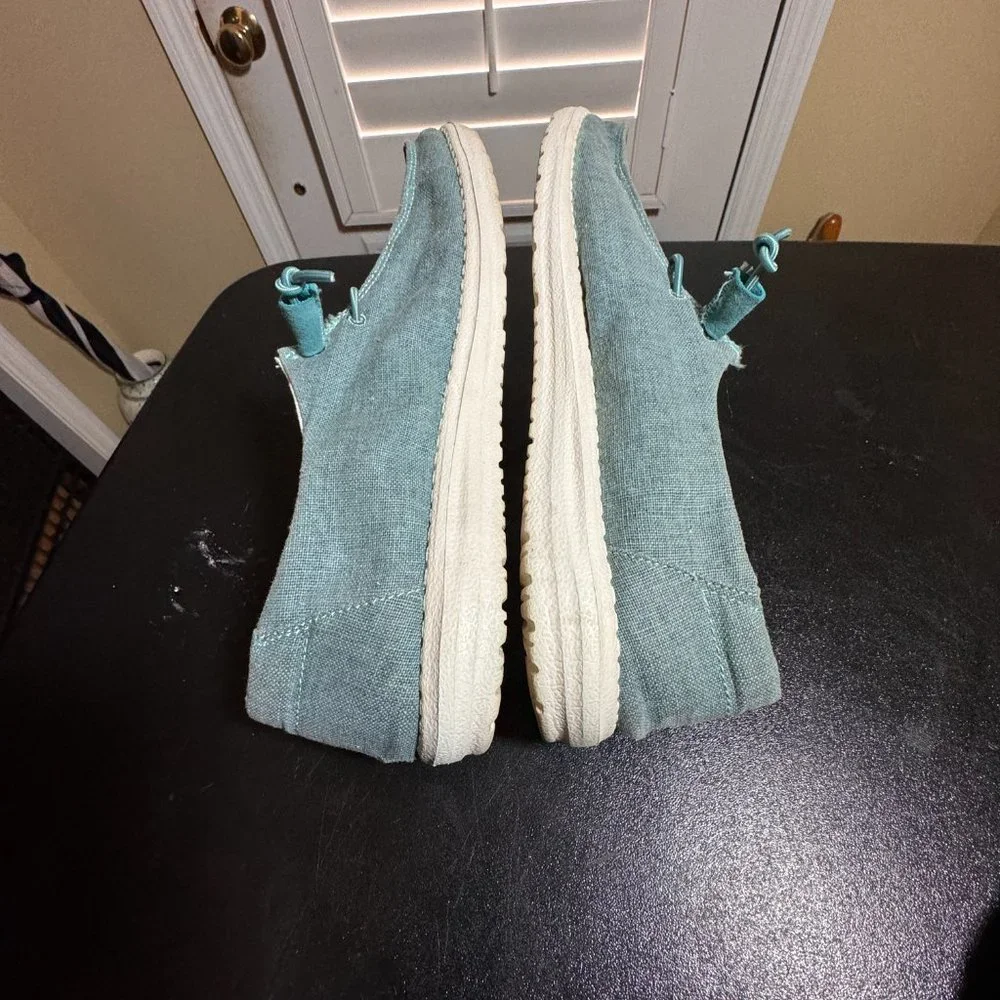 Hey Dude size 12 blue wendy loafers slipon shoes